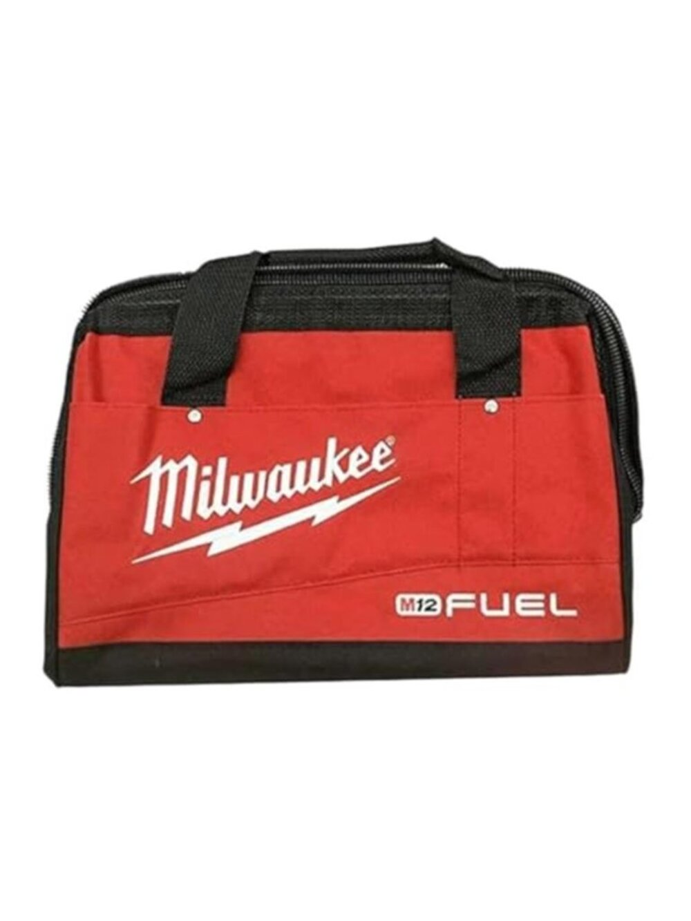 Heavy Duty Tool Bag Black Red Nylon Zipper Contractor Electrician Storage
